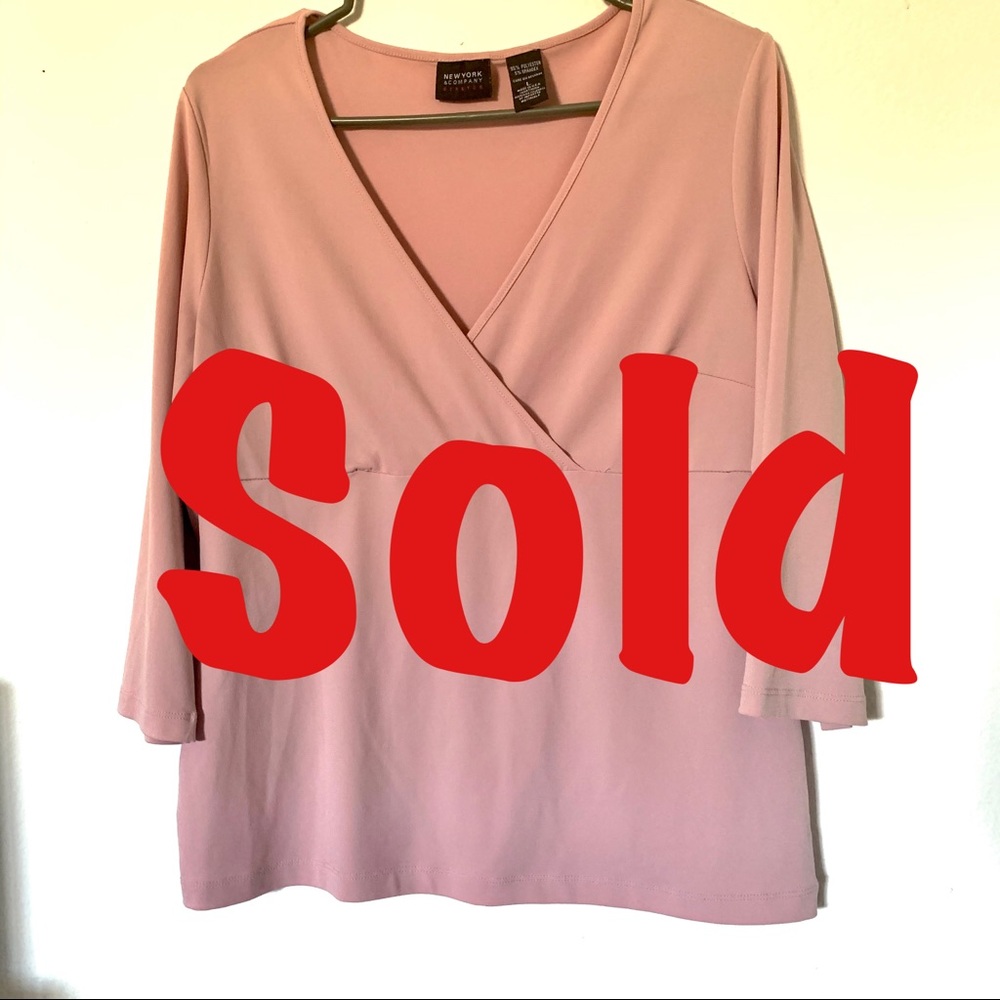 Pink long sleeve top L